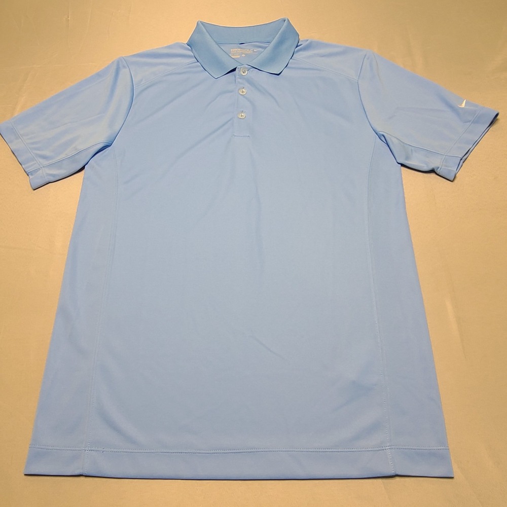 Nike Golf Polo Mens Small Light Blue Dri-FIT Tour Performance Short Sleeve Shirt